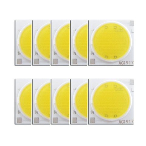 Chip LED COB de Base de cerámica, diodo para proyector, piezas de reparación de bricolaje, 12w, 15w, 20w, 30w, 50w, AC220V, 3w, 5w, 7w, 9w, lote de 10 Uds. ► Foto 1/6