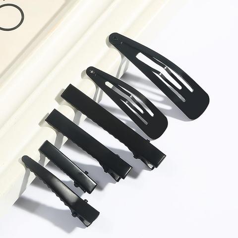 Pinzas para el pelo de cocodrilo de Metal, 1 unidad, color negro, pasador DIY de 3,2-5,8 cm para instrumento para estilo de cabello, accesorios para el cabello ► Foto 1/6