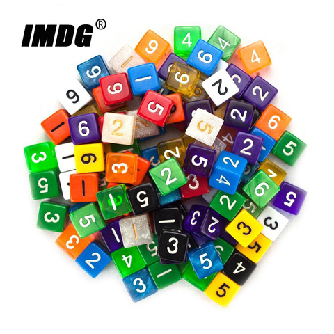 6 unids/pack acrílico D6 dados 6-lados accesorios poliedro de DND Dice Digital juego de dados ► Foto 1/4