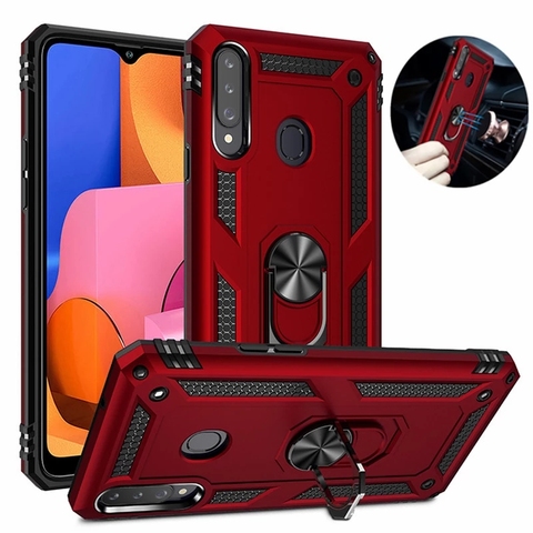 Armadura funda de teléfono para Xiaomi Redmi 9 9T A3 jugar CC9 SE CC9E Nota 7 7A 8 8A K20 8T Lite Pro con Metal magnético funda del soporte del anillo ► Foto 1/6