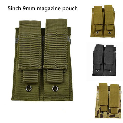 Bolsa de doble pistola para revistas, accesorio para caza táctica al aire libre, militar, 9mm ► Foto 1/6