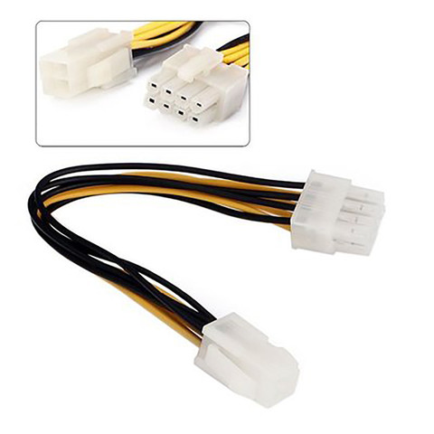 Adaptador de Cable ATX de 4 pines macho a 8 pines hembra EPS Cable de alimentación adaptador fuente de alimentación CPU Cables de Cable conectores de ordenador 20j27 ► Foto 1/6