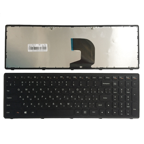 Teclado ruso para ordenador portátil Lenovo Ideapad Z500, Z500A, Z500, Z500G, P500, negro, RU, sin retroiluminación con Marco, nuevo ► Foto 1/1