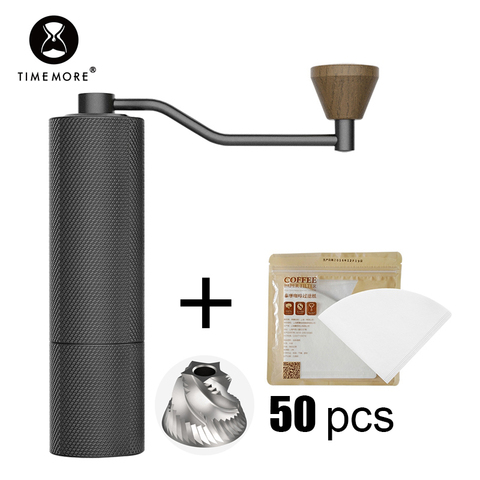 TIMEMORE-molinillo de café Slim Plus, versión actualizada, fácil de moler, dado su V60, 50 unidades de papel de filtro ► Foto 1/6