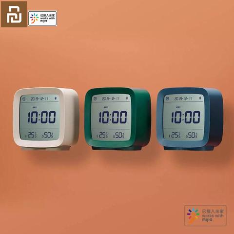 Youpin Qingping-Sensor inteligente de humedad y temperatura con Bluetooth, reloj despertador LCD, luz nocturna, termómetro con aplicación Mijia para Xiaomi Mi home ► Foto 1/6