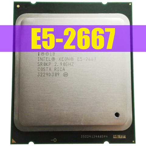 Procesador Intel Xeon E5 2667 2,9 GHz, 6 núcleos, 15M 8GT/s E5-2667 LGA2011 130W, procesador de servidor SR0KP CPU Original ► Foto 1/1