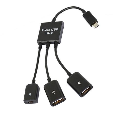 Cable adaptador de teclado Micro OTG 3 en 1 con puerto USB para Samsung, Huawei, Android, convertidor de tableta, accesorios para teléfono ► Foto 1/6