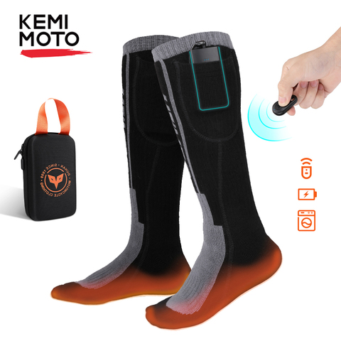 Calcetines térmicos con Control remoto para hombre y mujer, calcetines térmicos con batería recargable para invierno, para exteriores y motocicleta ► Foto 1/6