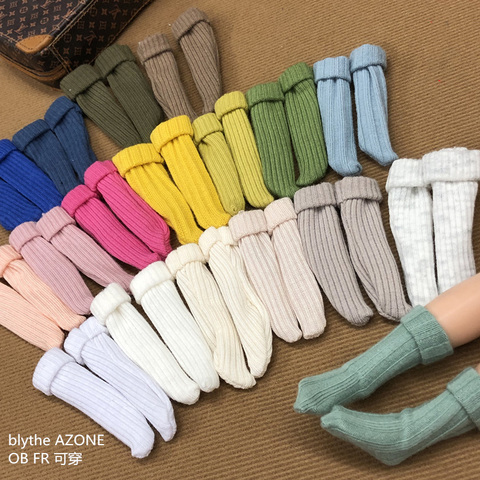 Calcetines cortos para muñeca de colores, para blyth, azone, Licca, Barbies, muñeca, accesorios de ropa para muñecas, 1/6 ► Foto 1/4