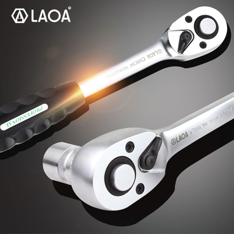 LAOA-llave de tubo de trinquete de 36 dientes, llave rápida de acero CR-V DE ALTO Torque, 1/4, 3/8 pulgadas, herramientas de reparación de automóviles de liberación rápida ► Foto 1/6