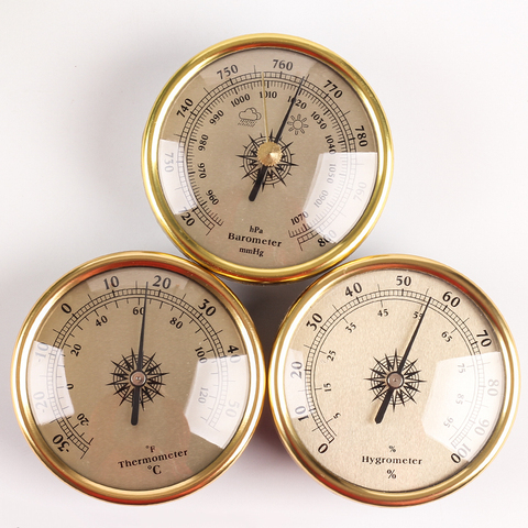 Nuevo Dial de acabado de calidad estación meteorológica tradicional barómetro higrómetro temperatura ► Foto 1/6