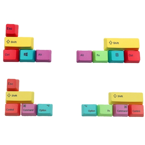 Teclas de teclado mecánico Mac/WIN, OEM, perfil PBT, CMYK, modificadores, 10 teclas, N0HC ► Foto 1/6