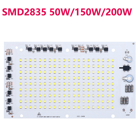 Chip LED SMD2835 DC220V, cuentas de lámpara de alta potencia, 50W, 100W, 150W, 200W, no necesita controlador IC inteligente para interiores y exteriores, Kit de bricolaje ► Foto 1/6