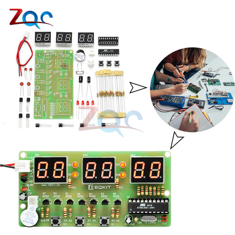 C51 Digital reloj electrónico Suite DIY Kit de seis 6 Bits y piezas componentes Eletronicos electrónico Kit de bricolaje ► Foto 1/6