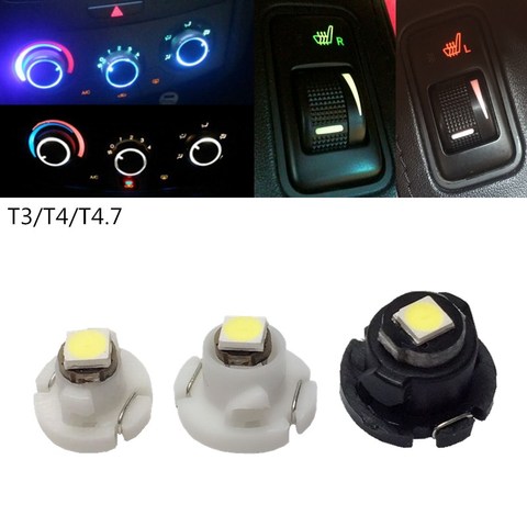 10PCST3 T4.2 T4.7 coche Luz de instrumentos LED 1 SMD 12V cuña indicador de advertencia del salpicadero lámpara instrumento luz para llave AIRE ACONDICIONADO MOSTOLES ► Foto 1/5