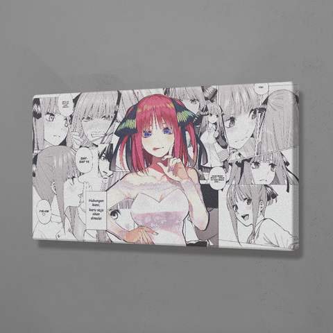 Póster de lona de Nakano Nino Gotoubun No Hanayome para decoración del hogar, Impresión de Anime, pintura de papel, imagen Modular artística para pared, sala de estar ► Foto 1/6