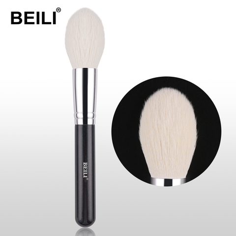 BEILI-brochas de maquillaje de polvo grande, negro, realce Realmente suave, mango de brillo único, brochas y herramientas de belleza profesionales de fibra de lana ► Foto 1/6