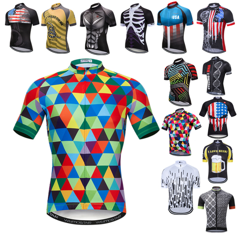 Weimostar-Camiseta de Ciclismo para hombre, camiseta de Ciclismo de carreras deporte, para equipo profesional de Ciclismo de montaña, 2022 ► Foto 1/6