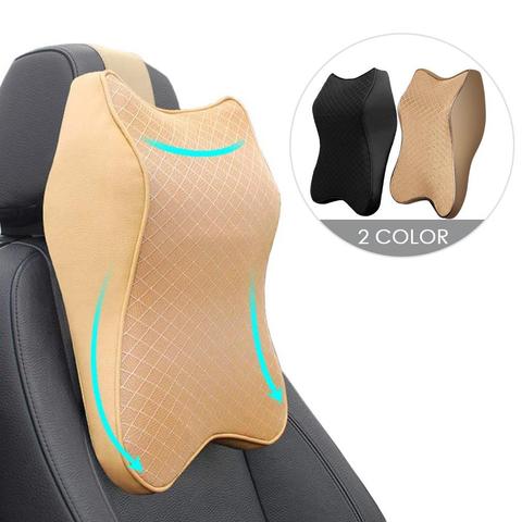 Almohada de cuello para coche, soporte 3D de espuma viscoelástica, reposacabezas ajustable, almohada de viaje para el cuello, 2022 ► Foto 1/6