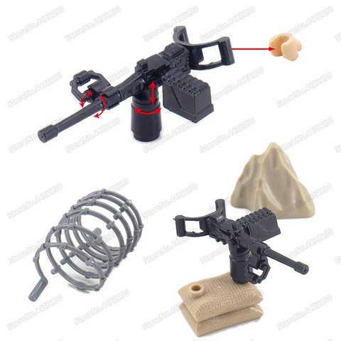 Militar M2 armas cifras armas, Ejército WW2 bloque de construcción soldado de batalla Diy modelo Moc niño regalo de Navidad educativo Juguetes ► Foto 1/6