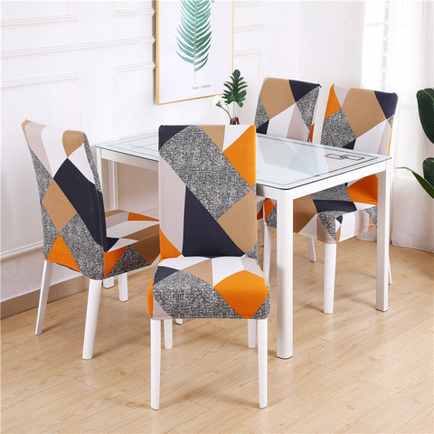 1PC estampado Floral cubierta de la silla de comedor elástico fundas de LICRA para silla elástico estilo Europa Anti-sucio extraíble/1/2/4/6/pieza ► Foto 1/6