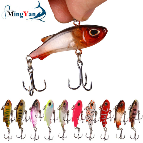 Uds se hunde Mini VIB pesca señuelos 4cm 4g vibración cebos artificiales invierno hielo pesca Wobblers bajo aparejos de pesca Crankbait ► Foto 1/6