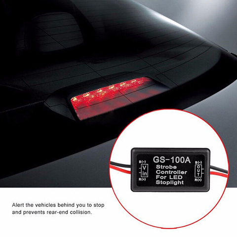 GS-100A LED para coche, módulo intermitente de freno, luz de freno, 12V, controlador estroboscópico de Flash, gran oferta, 1 ud. ► Foto 1/6