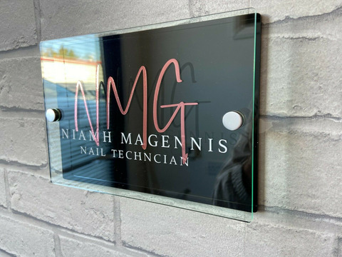 Placa acrílica para puerta comercial, placa de diseño moderno Premium para oficina, tienda y entrada ► Foto 1/5