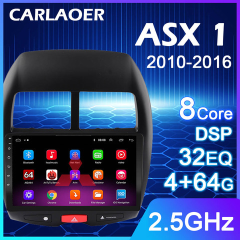 Para Mitsubishi ASX 1 2010, 2011 - 2016 C4 Peugeot 4008 auto Radio Multimedia reproductor de Video GPS de navegación Android 9,0 2din 2 din ► Foto 1/6