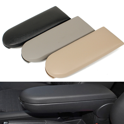 Compartimento central para coche, cubierta de cuero negro, gris y Beige para reposabrazos, para Volkswagen Jetta Bora Golf MK4 Beetle Skoda Octavia Passat B5 ► Foto 1/5