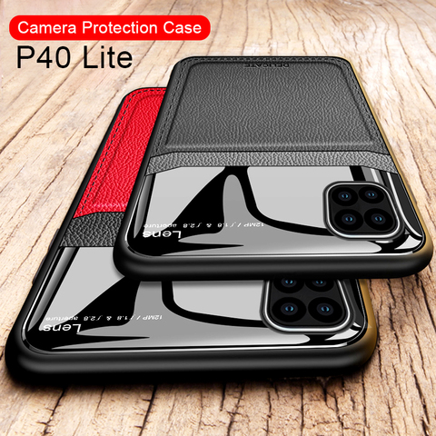 Funda de cuero p40lite para Huawei p40 lite, protector de cristal para lente de cámara, huwei p 40, jny-l2a claro ► Foto 1/6