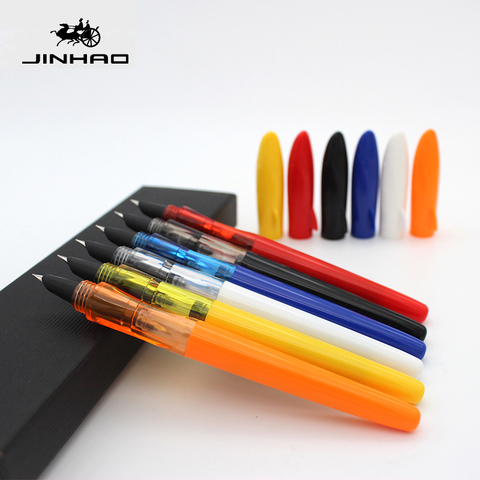 JINHAO-pluma estilográfica de Color caramelo para niños, funda de tiburón bonita, bolígrafos de tinta de 0,5mm y 0,38mm, 12 colores a elegir, serie SHAKR ► Foto 1/1