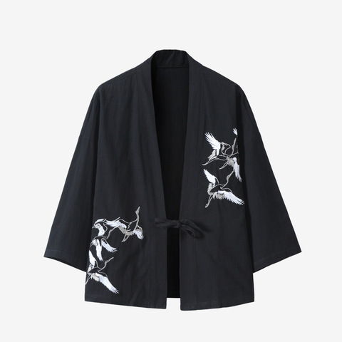 Túnicas Kimono de estilo japonés para hombre, cárdigan con dibujo de calavera tradicional Haori, ropa asiática, chaquetas de samurái Yukata, ropa informal estilo Hip Hop ► Foto 1/6