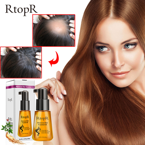 RtopR-aceite de argán puro marroquí, 35ml, aceite esencial para el cabello para cabello seco dañado, suero nutritivo Natural para el cabello, tratamientos para el cuero cabelludo, TSLM1 ► Foto 1/6