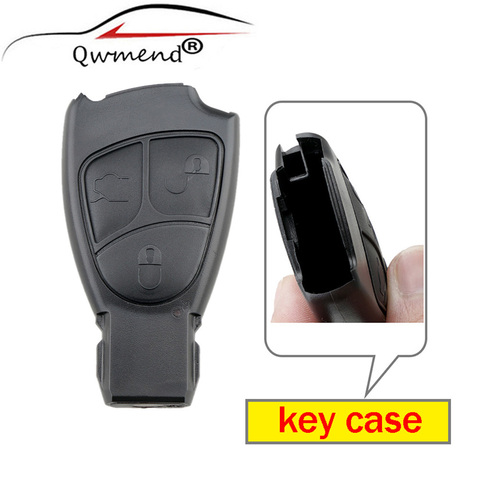 QWMEND reemplazo Shell inteligente funda para mando a distancia del coche 2/3/4 botones para Mercedes Benz M S C E CLS CLK las llaves del coche de la cubierta NO logo ► Foto 1/6