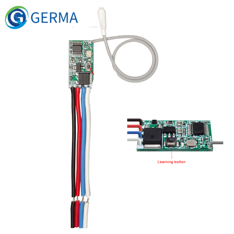 GERMA Universal inalámbrico de 433 Mhz DC 3,6 V-24V interruptor de Control remoto 433 Mhz 1 CH receptor de relé RF LED Controlador de luz DIY Kit ► Foto 1/6