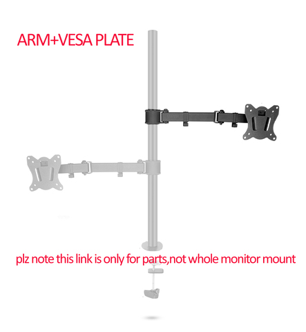 Brazo Largo y placa vesa, soporte de escritorio con doble Monitor de movimiento completo, accesorio de 10 a 27 pulgadas, brazo plegable de 15kg ► Foto 1/1