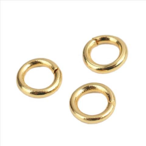 50 Uds Doreen Box abierto de acero inoxidable hallazgos de anillos de salto de 4mm de diámetro Anillo de oro circular, accesorios para hacer joyas ► Foto 1/3