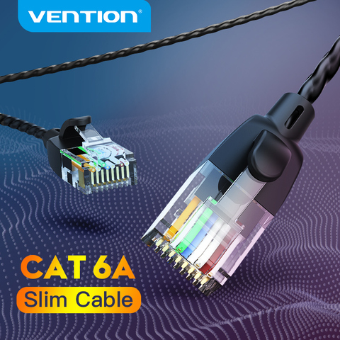 Convenio Cable Ethernet Cat 6 A 10Gbps UTP RJ 45 Slim Cable de conexión Ethernet Cat6 un Cable de conexión Lan para módem Cable Ethernet RJ45 ► Foto 1/6