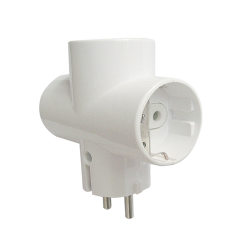 Enchufe europeo de 1 a 3 vías, adaptador de corriente estándar de la UE, de pared, 16A, 110-250V, enchufes de viaje, 1000W ► Foto 1/1