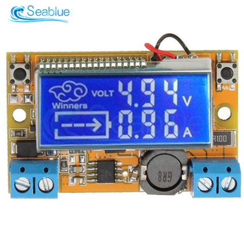 Pantalla LCD de DC-DC, 5-23V a 0-16,5 V, 3A, reductor de tensión regulable, módulo de fuente de alimentación de reducción de corriente ► Foto 1/6