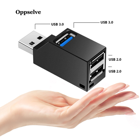 Adaptador USB 3,0 de 3 puertos, extensor Universal de alta velocidad, lector de disco U, caja OTG para iPhone, Xiaomi, Samsung y ordenador ► Foto 1/6