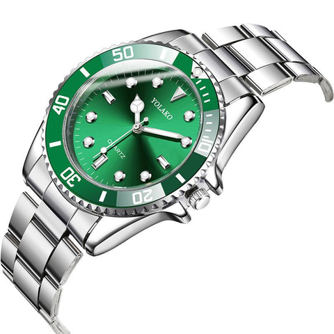 Reloj de lujo para hombre, reloj de negocios verde resistente al agua, reloj de pulsera a la moda para hombre, reloj Masculino ► Foto 1/6