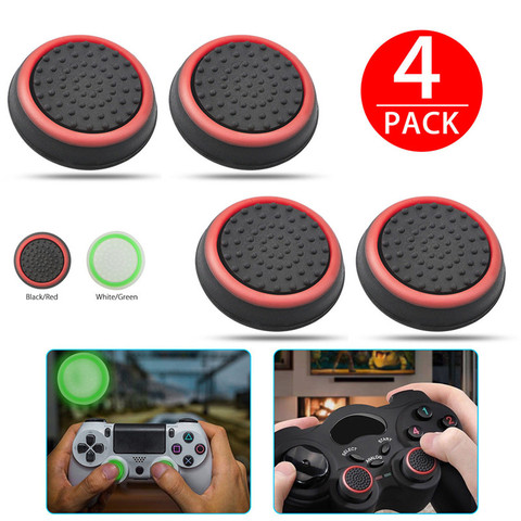 4 Uds de silicona analógico pulgar Stick empuñaduras para Xbox 360, una Playstation 4 para PS4/PS3 Pro Slim Gamepad de Joystick de casos ► Foto 1/6