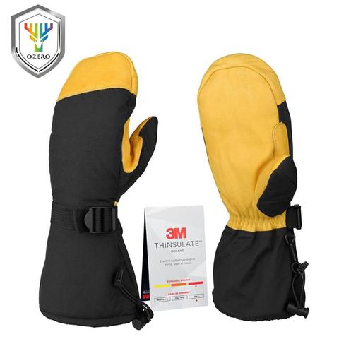 OZERO-guantes de esquí para hombre y mujer, manoplas para Snowboard, motociclismo, impermeables, a prueba de viento, para invierno, Unisex, 9008 ► Foto 1/6