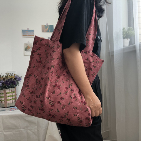 De moda de invierno rosa bolso PANA Retro bolsas de compra mujer estudiante chicas delgadas de tela bolsos viaje bolsa ► Foto 1/6