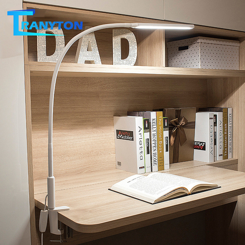 Lámpara de mesa de brazo largo para oficina, 64 Uds., luz LED USB, nivel ajustable de protección ocular x5 de 3 colores ► Foto 1/6