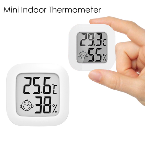 Mini termómetro Digital LCD para interiores, Sensor de temperatura, termómetro con medidor de humedad, higrómetro para habitación ► Foto 1/5