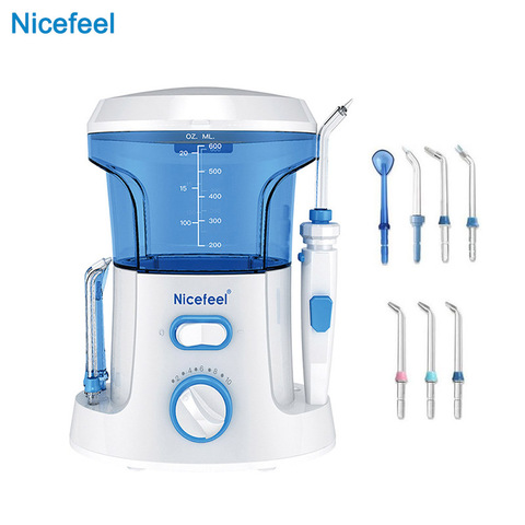 Nicefeel-limpiador Dental con 7 puntas para el cuidado de los dientes, máquina de limpieza Dental con agua para el hogar, irrigador bucal, Spa, Ultra encimera ► Foto 1/6