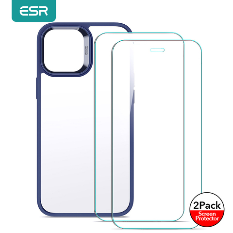 ESR-Funda de teléfono para iPhone 12 Pro Max, carcasa híbrida clásica con absorción de impacto para iPhone 12 mini, cubierta trasera transparente de cristal ► Foto 1/6